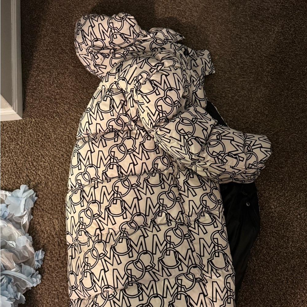 Moncler Black and White Puffer Coat